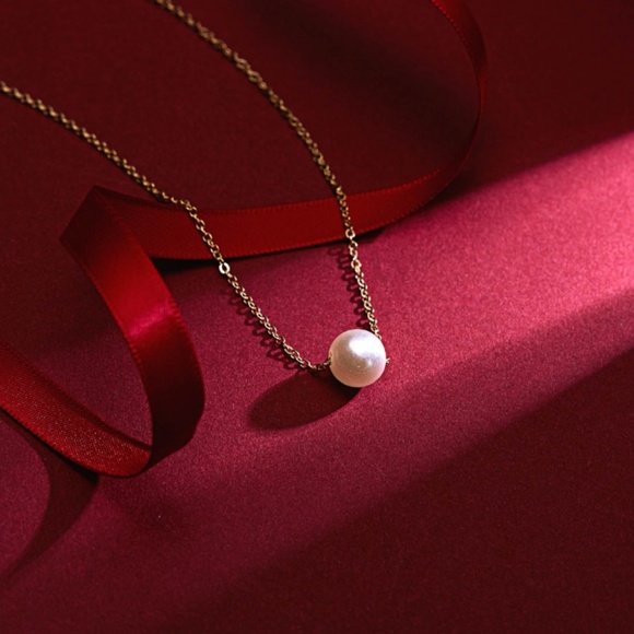 Pearl of Love Boho Layering Gold Charm Necklace - Picture 3 of 8